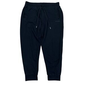 Pajar Canada Terry Cloth Sweatpants Mens M Black Soft Pockets Drawstring Cozy